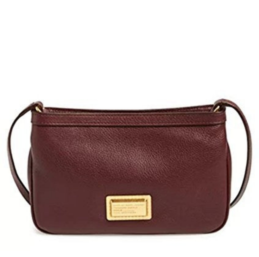 Marc by Marc Jacobs Maroon Burgundy Red Leather Crossbody shoulder purse bag